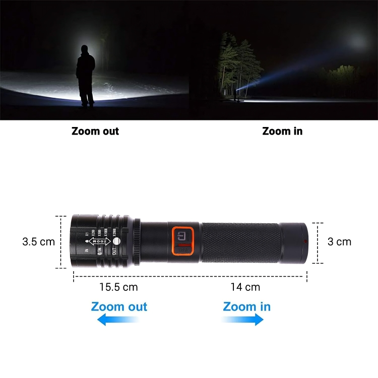Metal Body 3 In 1 Torch For Car,Bike And Home