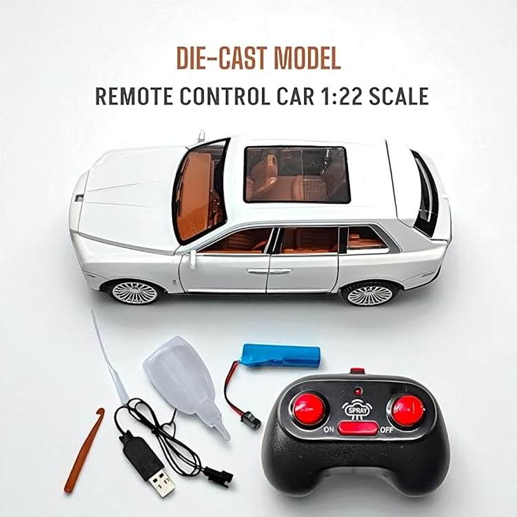 Remote Control Metal Diecast Rolles Roy Car 1:22(Black,Red,White)