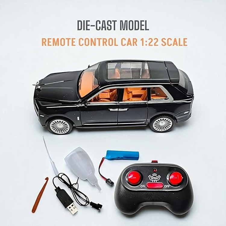 Remote Control Metal Diecast Rolles Roy Car 1:22(Black,Red,White)