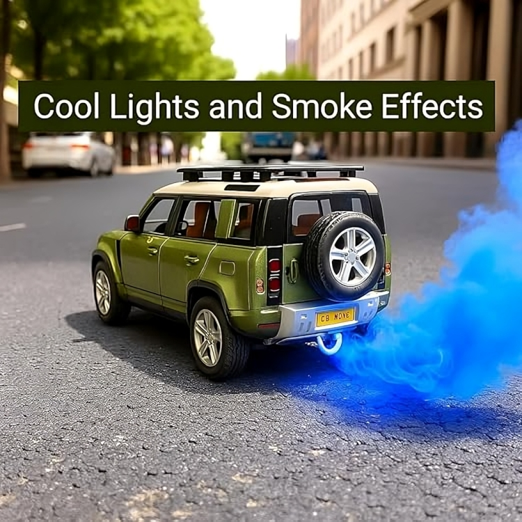 Remote Control Metal Diecast Defender Car 1:22(Black,Silver,NavyGreen)