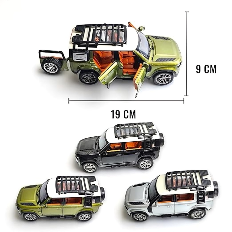 Remote Control Metal Diecast Defender Car 1:22(Black,Silver,NavyGreen)