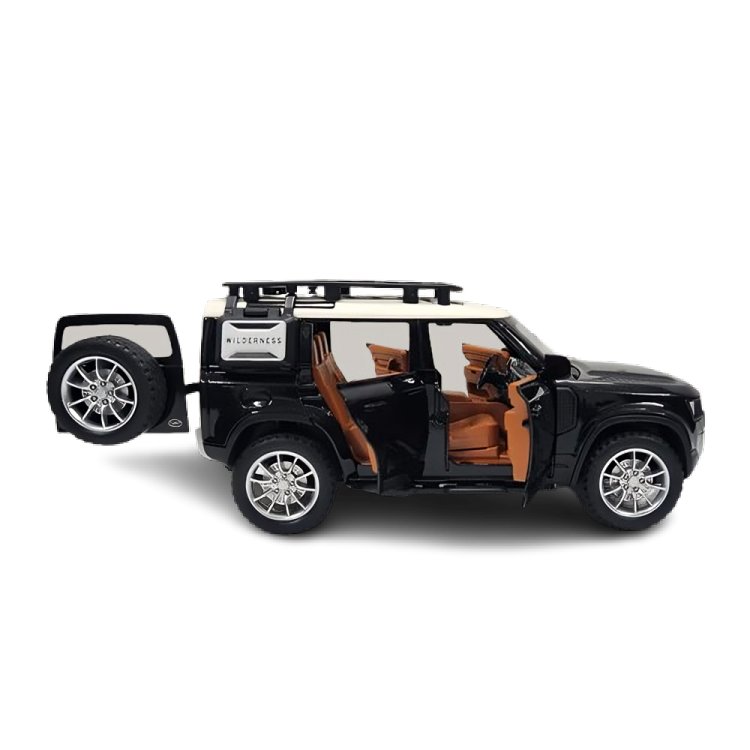 Remote Control Metal Diecast Defender Car 1:22(Black,Silver,NavyGreen)