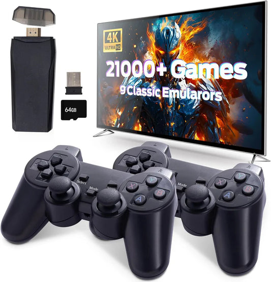9 ) 20000+ Games64GB Old School Station Video Game HD Games Console Built in